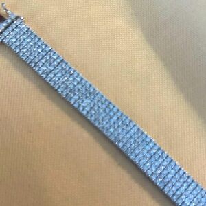 SOLD — 14k white gold & (earth mined) diamond tennis bracelet